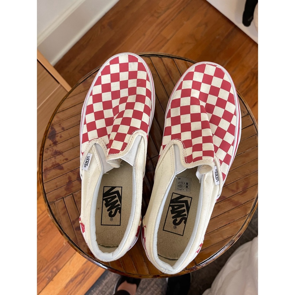 Vans Classic Slip-On Checkerboard Shoe
Red - women’s size 8